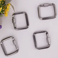 hook fashion hanging dazzling square aluminum alloy carabiner for outdoor snap carabiner