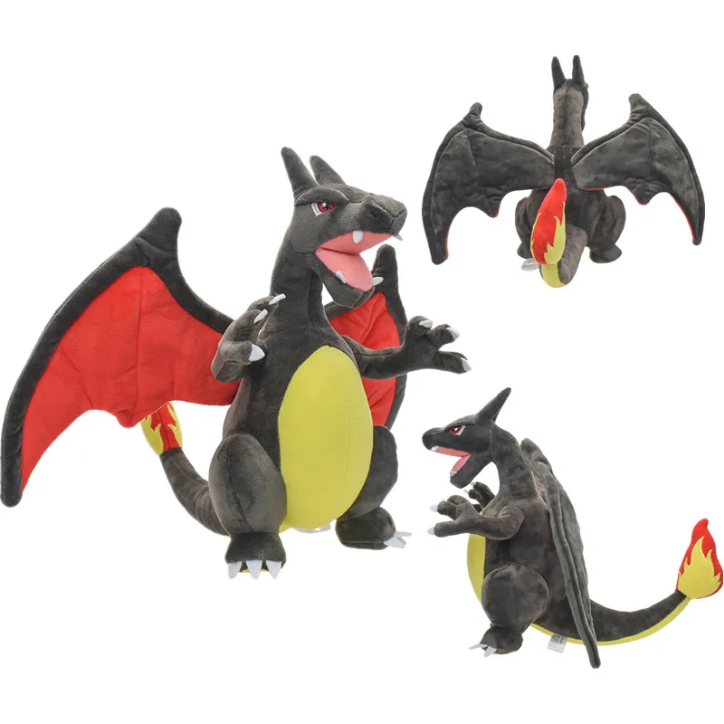 

24cm Pokemon Elf Plush Heterochromatic Fire Breathing Dragon Dark Million Fire-breathing Dragon Evolution Doll Toy Children Gift