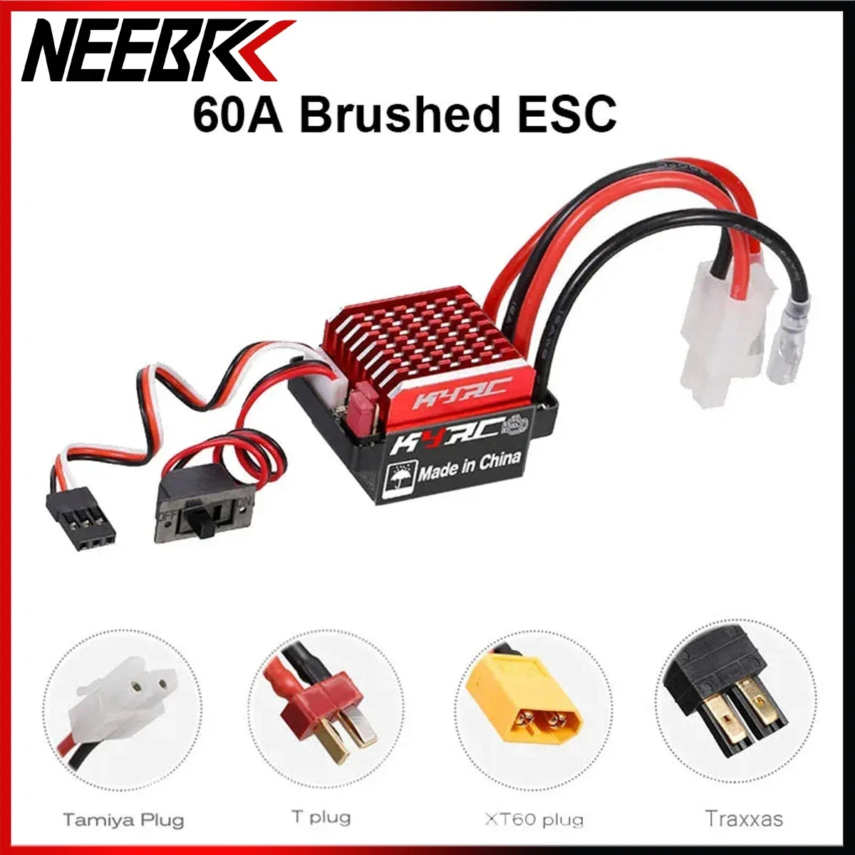 RC 1/10 матовый ESC 60A 6 в/2A для Traxxas Trx4 D90 HSP Redcat Axial Scx10 RC4WD HPI Гусеничный Багги монстр-Трак