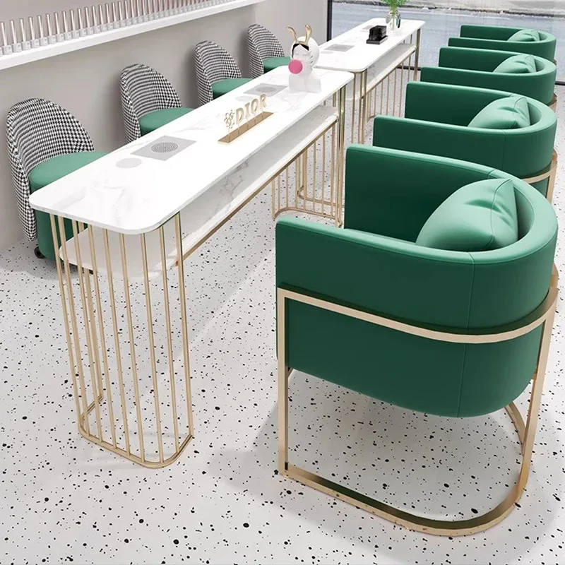 Белый портативный стол для ногтей современный пылесос дизайнерский маникюра