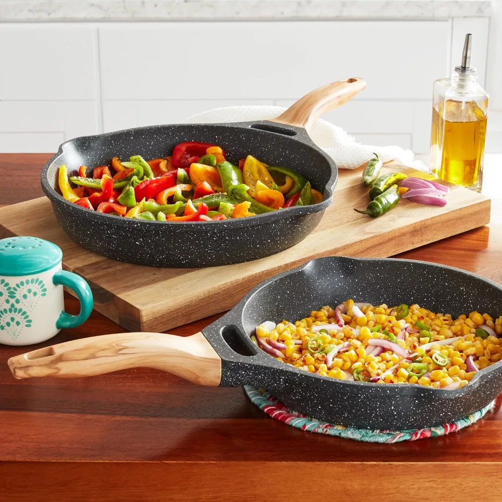 The Pioneer Woman 12-Inch Ceramic Fry Pan, Ombre Teal