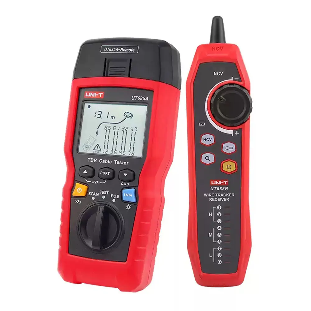 Фото Кабельный тестер UNI-T TDR UT685A KIT, локатор сетевых кабелей, трассировщик проводов, детектор, тестер LAN для RJ45, RJ11, поисковик линий №2