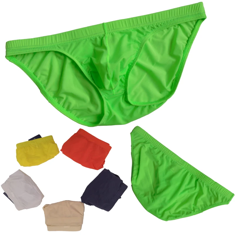 

Transparent Underwear Comfortable Men Briefs New U Convex Lingerie Sexy Hommes Tulle Low Waist Cool Bikini Silk Panties