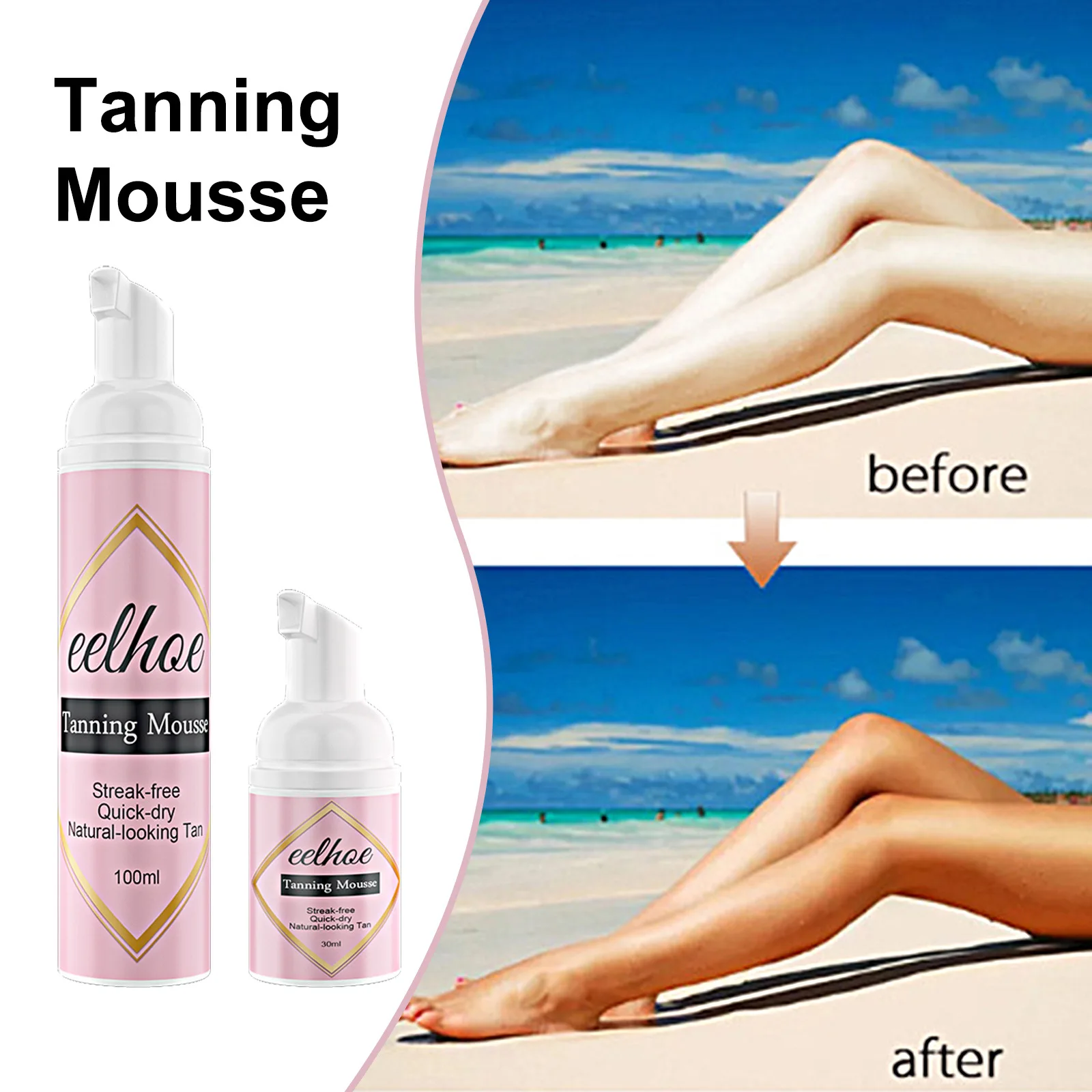 Tanning Mousse Special Bronze Moisturizing Skin Outdoor Beach Haidao Tanning Milk Body Lotion for Women Beauty Black Milk