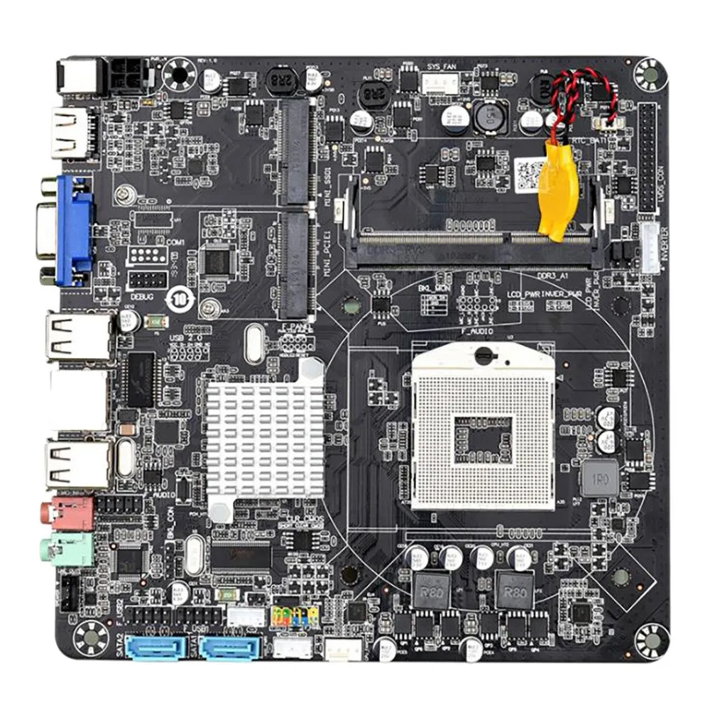 

HM55B PGA988 Desktop PC Mainboard DDR3 SATA II Mini ITX Motherboard for Mini Host/HTPC/Radio/ Advertising Machine