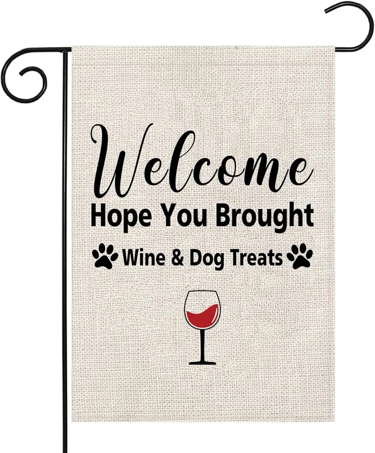Фото Флаг с изображением вина и лакомств для собак PWHAOO (Wine & Dog Treats F, 18