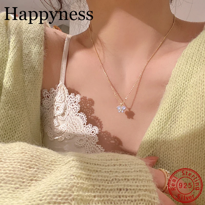 

Цепочка с подвеской-бабочкой до ключиц, новинка 2022, женское легкое роскошное и маленькое популярное дизайнерское ожерелье премиум-класса, а...