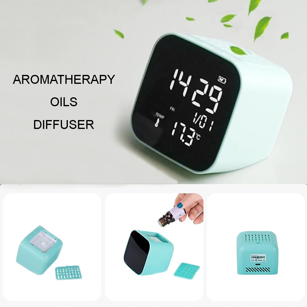 + Aromatherapy Essential Oil Fragrance Diffuser,temperature Thermometer,sound Control Light