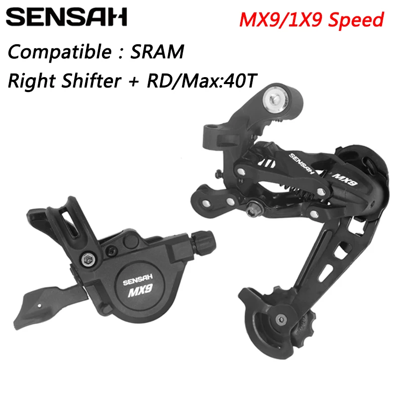 

Переключатели скоростей SENSAH MX9 1X9 9, спусковой групповой набор 9 s 9 в переключатель передач, рычаг переключения передач 9 дюймов, совместимые с SRAM