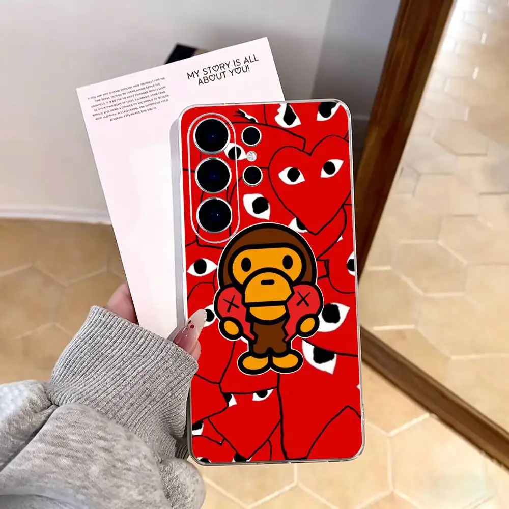 Фото Чехол для телефона Hype Streetwear Monkey Bape для Samsung S25, S24, S21, S22, S23, S30, Ultra, S20, Plus, FE, прозрачный №3