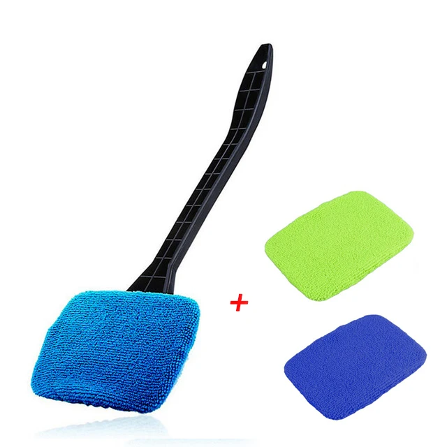 

Инструмент для мытья автомобиля с длинной ручкой, средство для очистки автомобильных окон, устройство для очистки лобового стекла, стеклоочиститель из микрофибры, чистящая щетка