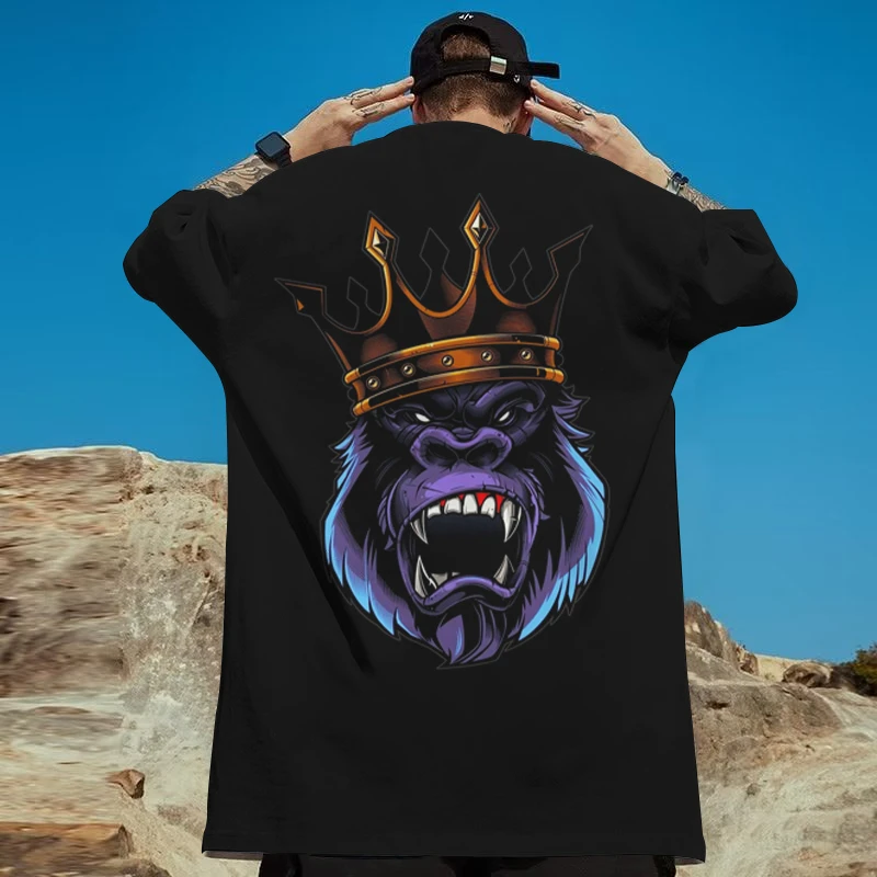 Футболки с животными для мужчин свободные футболки большого размера 3d принтом