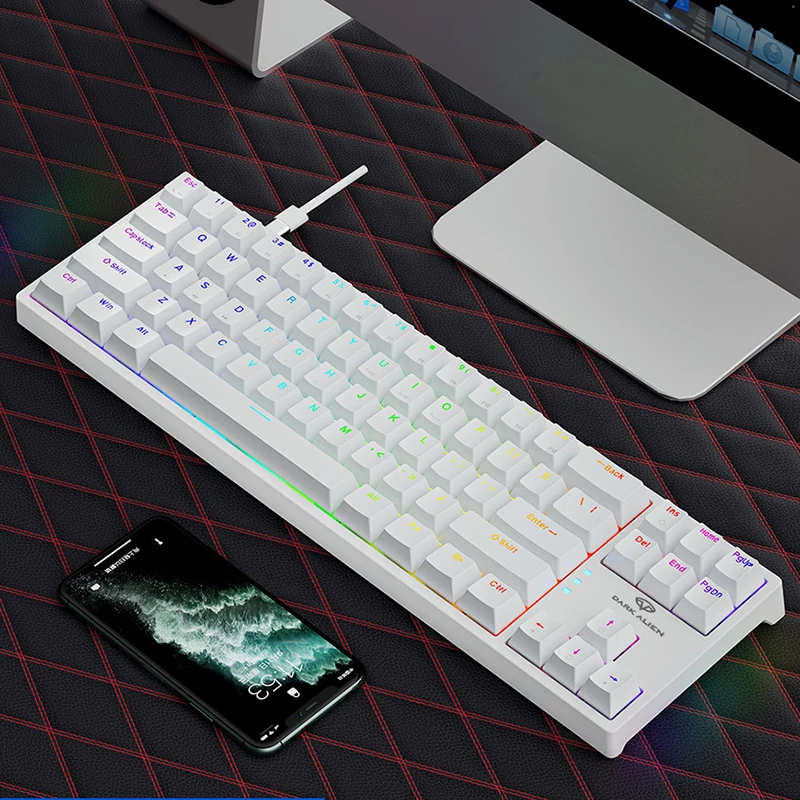 

Механическая клавиатура с Rgb-подсветкой, 71 клавиша, разъем клавиш типа C, сменный вал, аксессуары для компьютера, клавиатура для офиса