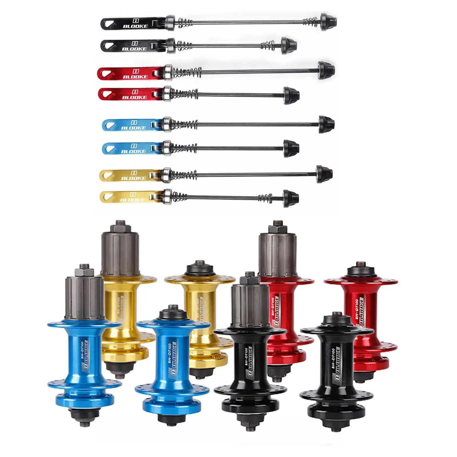 

Mountain Bike Hub Quick Release Set for 6 Bolts Disc Brake Hub