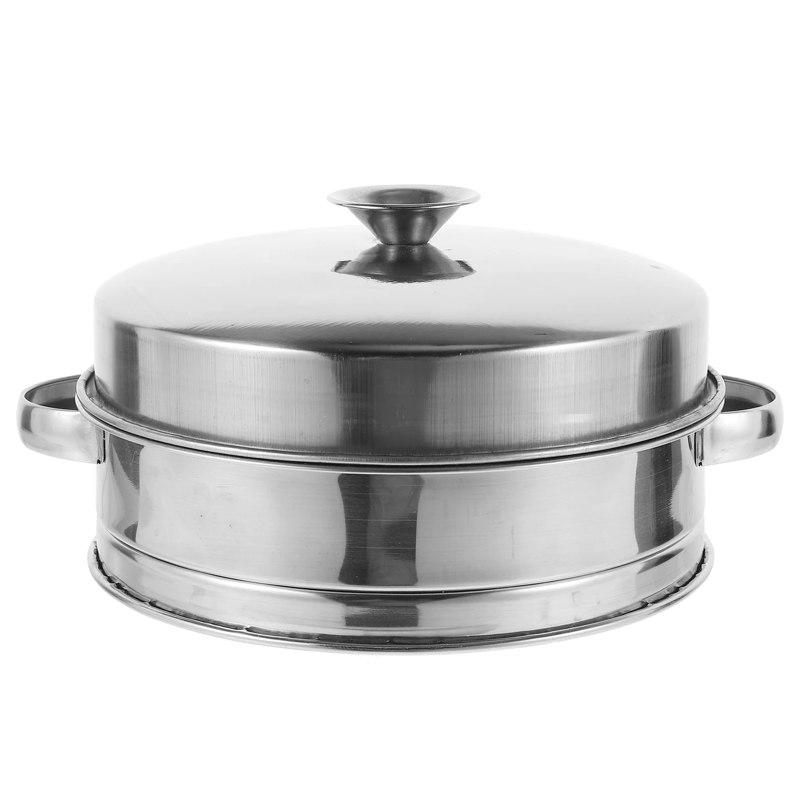 

Binaural Steel Bottom Steaming Rack Round Basket Steamer Strainer Holder Stainless Dumpling Baskets