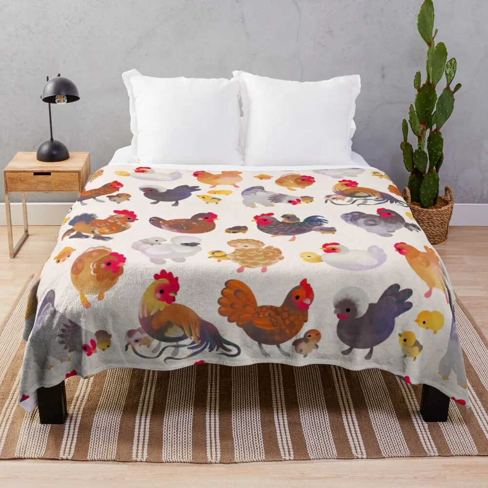 

Chicken and Chick Throw Blanket soft