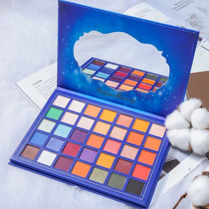 

35 Colors Pearlescent Matte Earth Color Orange Eyes Shadow Plate Cos Stage Makeup Eyeshadow Palette Beginner Cosmetics