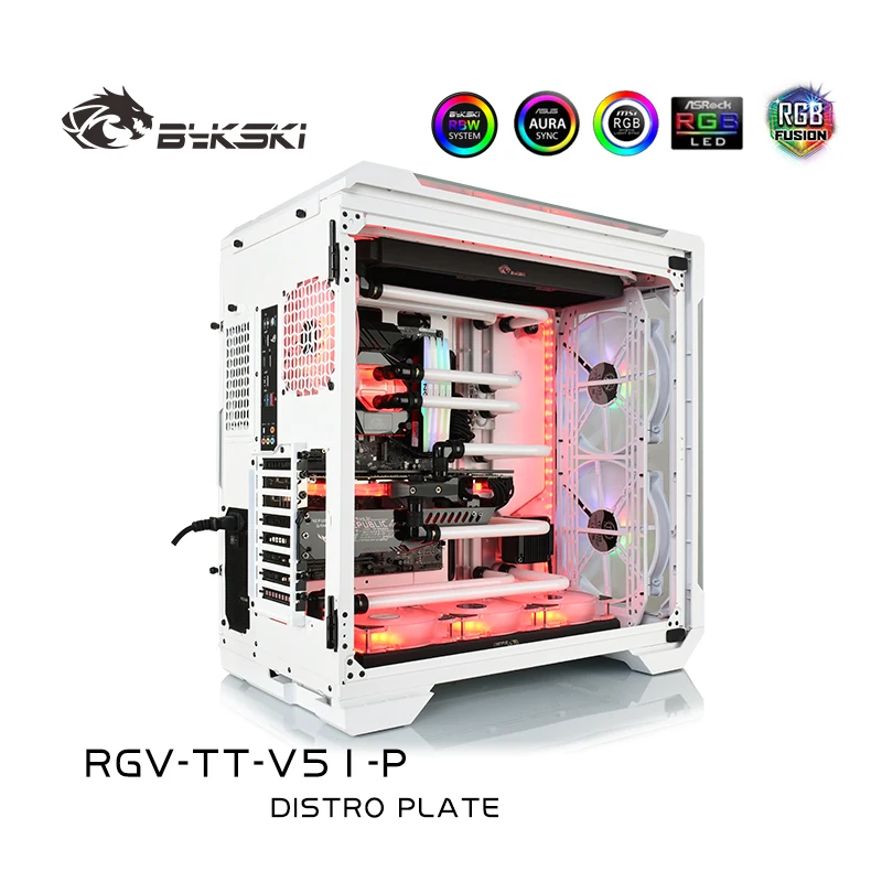 

Bykski Distro Plate for Thermaltake View 51 Computer Case for CPU/GPU Water Cooling Block Radiator Support DDC Pump,RGV-TT-V51-P