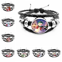 2020 new christmas snowman glass convex snap black handmade bracelet personalized bracelet jewelry