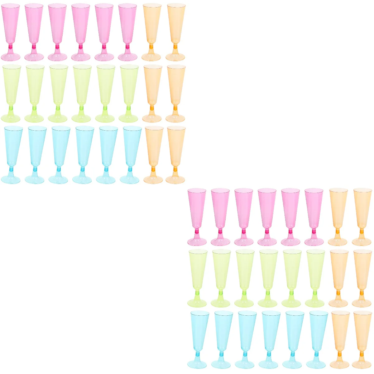 

Disposable Champagne Flutes Glass Plastic Cup Footed Whiskey Glasses