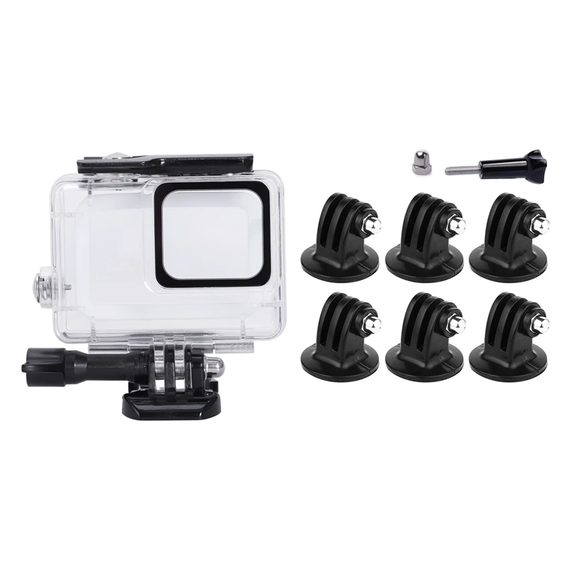 

1 Set Tripod Mount Adapter For Gopro Hero Cameras & 1 Pcs Waterproof Housing For Gopro Hero7 With Bracket Accessories