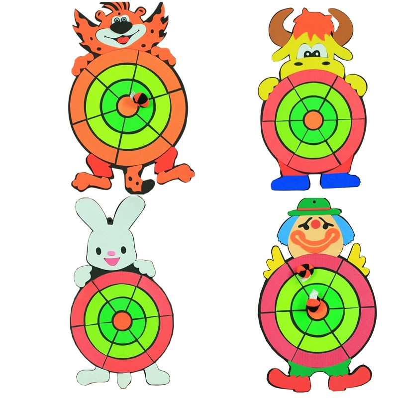 

1 Set Children Sticky Ball Sandbag Throwing Target Plate Game Cartoon Animal Indoor Outdoor Fun Toy Sports