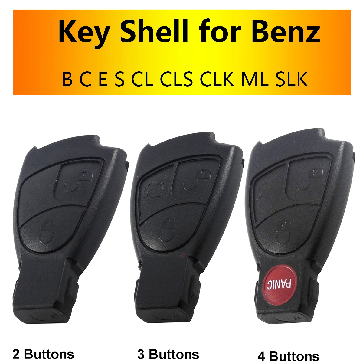 Sostituzioni Fob Remote Key Fob Case Shell Per Mercedes Benz B C E S Class Ml S Clk Cl Cls Slk 3 Pulsanti 3B 2 Pulsanti 2B 4Bt