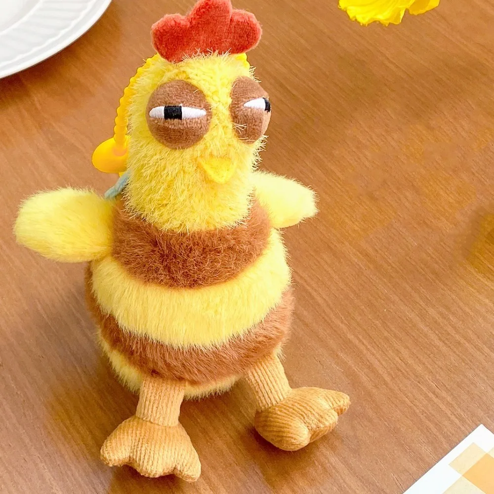 Звуковой плюшевый брелок с курицей экструзионный для ключей курами имитация