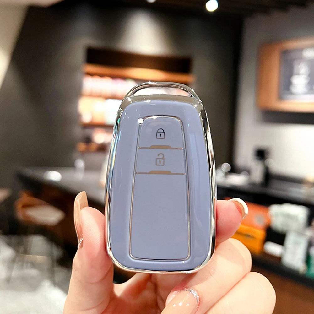 

Fashion TPU car remote control key cover shell For Toyota C-HR CHR Prius RAV 4 Camry corolla 2017 2018 2020 2021 accessories