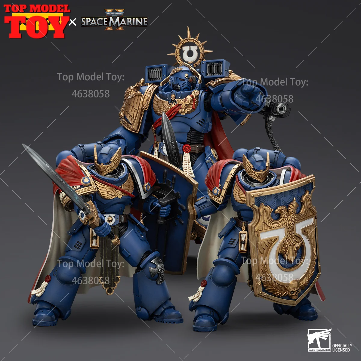 Фото Фигурки JOYTOY Warhammer 40K 1/18: Ультрамаринов, Марнус Калгар, Когтистые Волки, коллекционные модели аниме-фигурок, игрушки №2