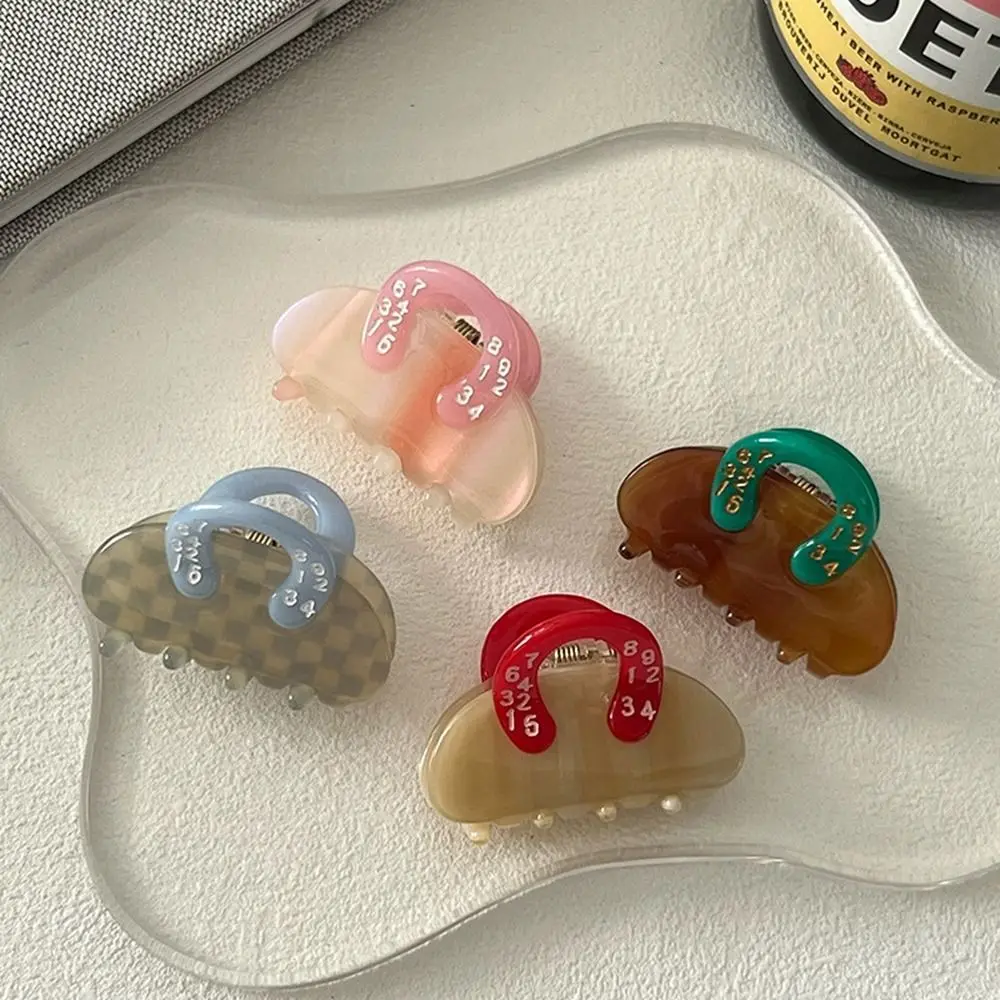 

Заколка для волос в Корейском стиле женская, дизайнерский зажим для волос с номером, маленькая заколка для волос с уксусной кислотой