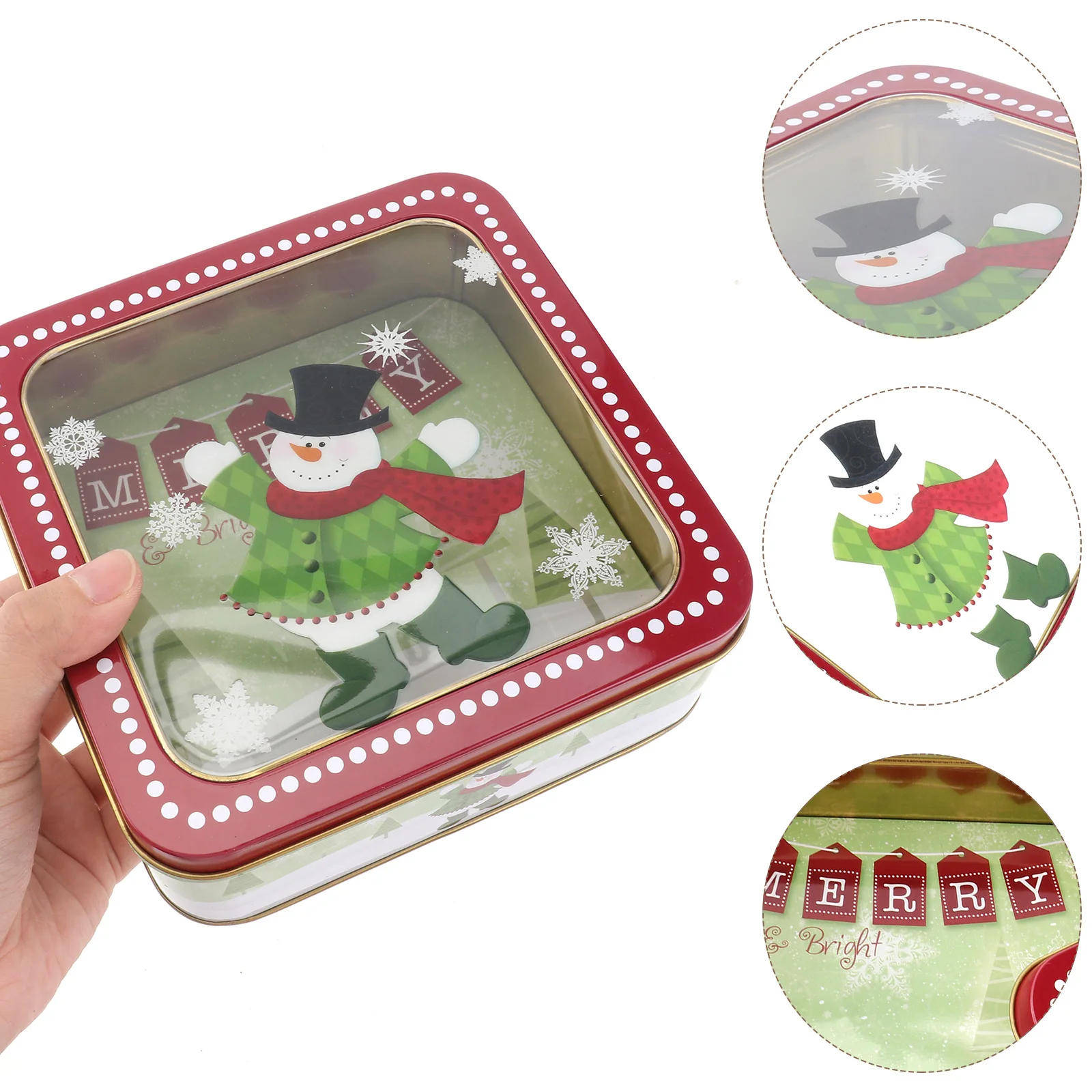 

Christmas Candy Tin Box Metal Tinplate Gift Tins Iron Jars Storagecontainer Empty Boxes Packing Cookie Jar