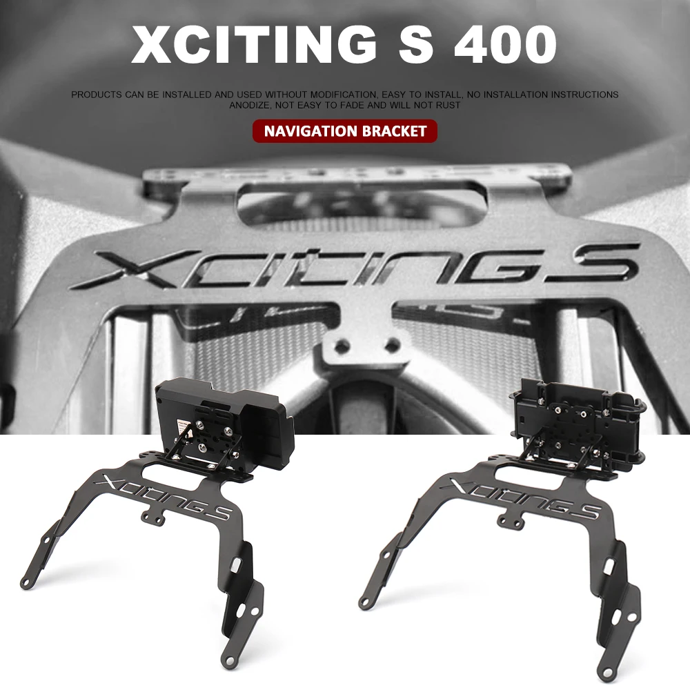 Новые аксессуары для мотоциклов черный кронштейн GPS-навигации с логотипом