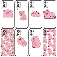 cartoon pig case for xiaomi mi 11 lite pro ultra 10s 9 8 mix 4 fold 10t 5g case soft silicone phone skin coque