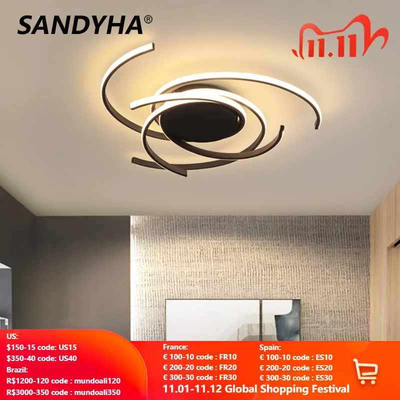 

Modern Ceiling Lights Creative Geometry Silicone Aluminum Circle Lamps Home Decor Restaurant Dining Room Led Side Light Fixture