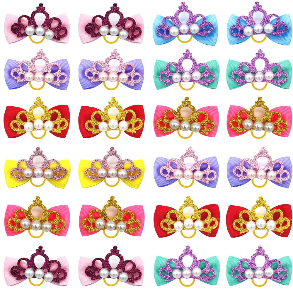 

100 шт., повязка на голову с бантом для домашних питомцев