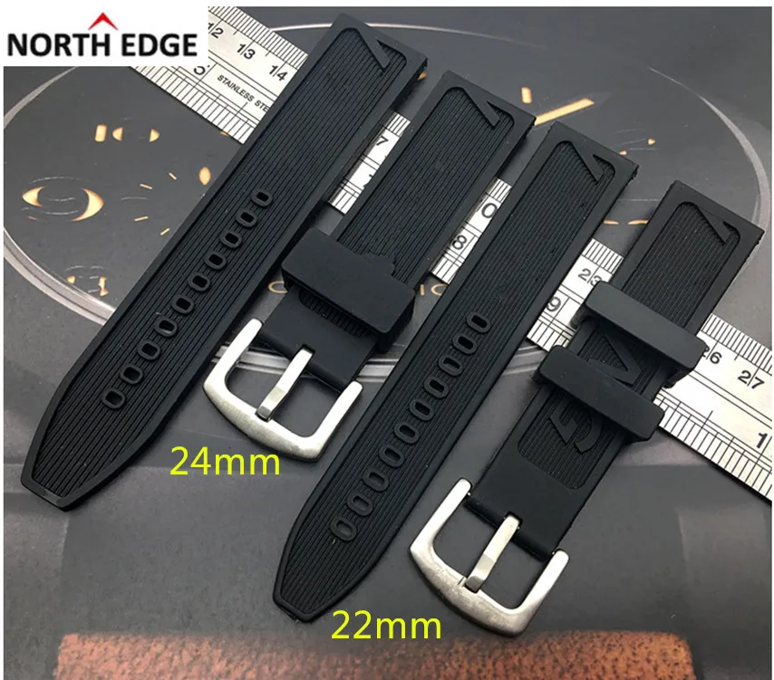 

Brands High Quality Rubber Watch Strap band 22mm 24mm Black Watchband Bracelet can For navitimer/avenger/Breitling Wristband
