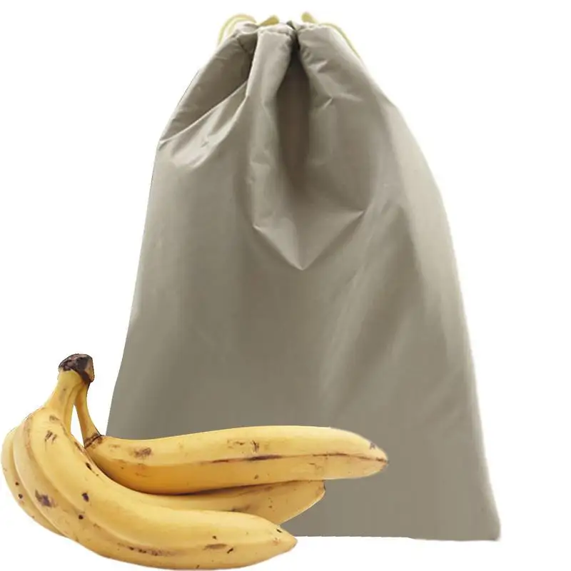 

Banana Storage Bag Fresh Fruit Storage Bag 210D Silver Coating Banana Saver Keeper with Drawstring Buckle Home Food Containers