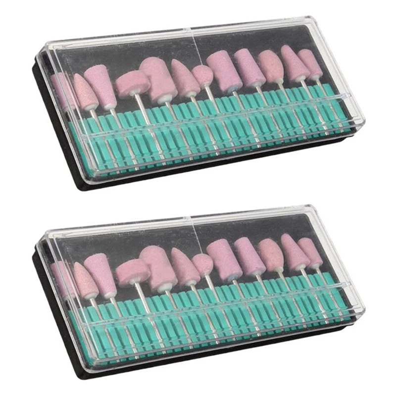 

24 шт., керамические насадки для полировки ногтей