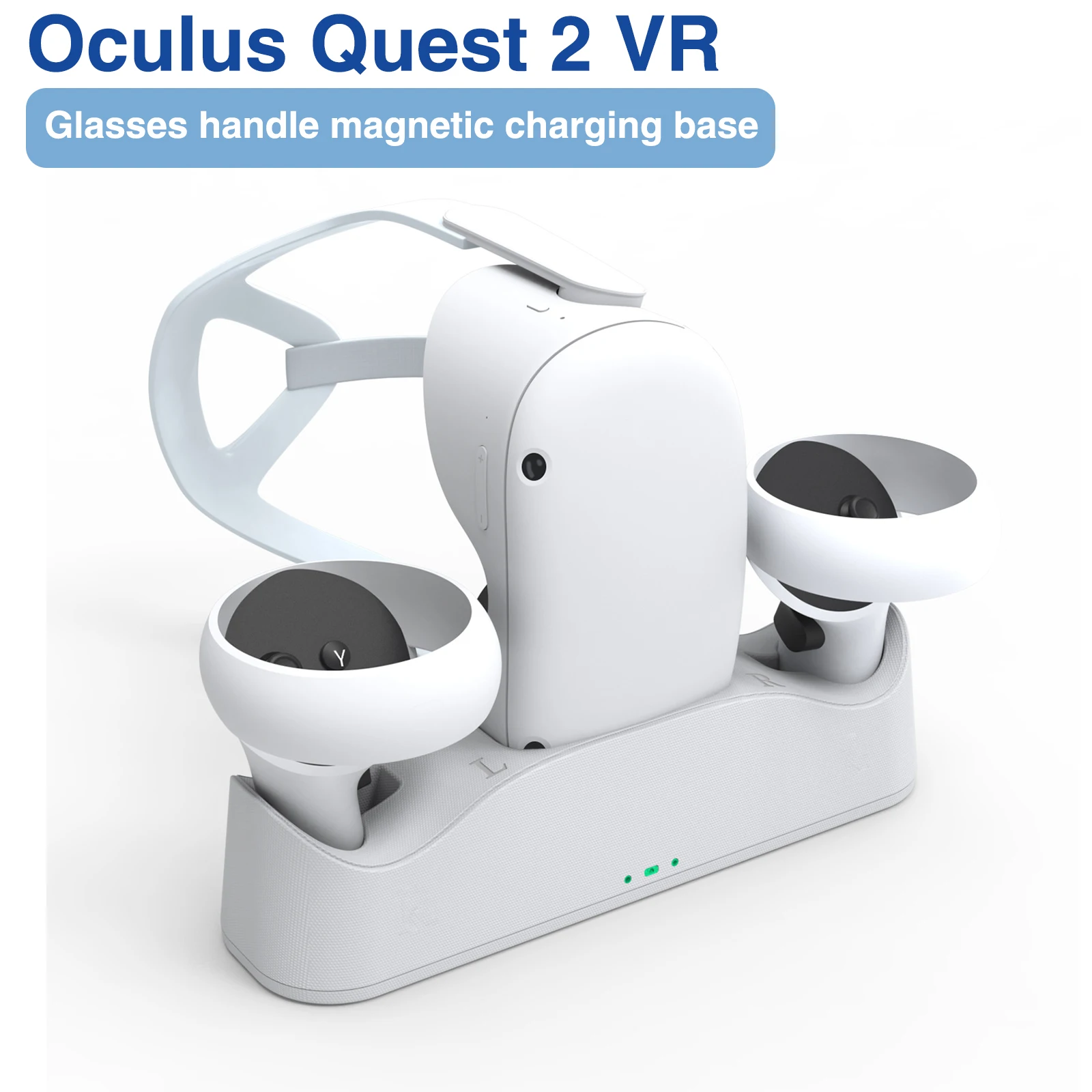 

VR Controller Charger LED display magnetic charging dock for Oculus quest 2 VR controller with two batteries type-C USB c powe