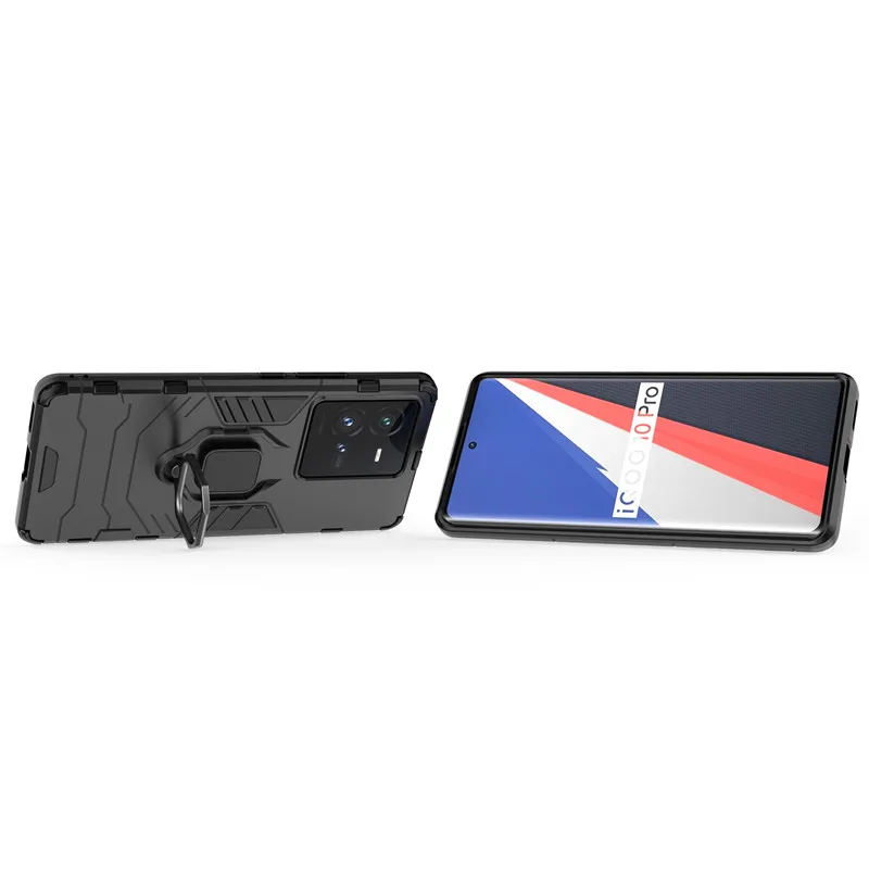 For Vivo iQOO 10 Pro Case For iQOO 10 Pro Cover 6.78 inch Shockproof Armor Ring Holder Bumper For Vivo iQOO 10 10 Pro 5G Fundas