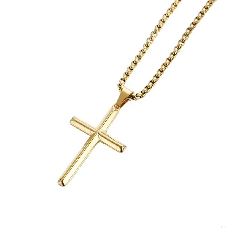 LXAE ожерелье с распятием для женщин и мужчин гипоаллергенная титановая сталь