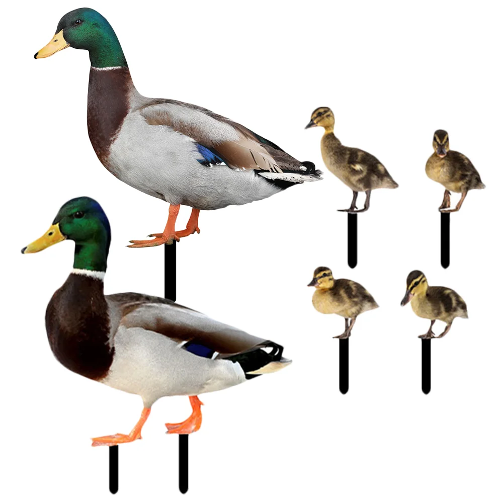 

Garden Decoration Insert Lawn Duck Adornment Acrylic Stake Accessory Ground Inserted Sign Yard Outdoor Statues