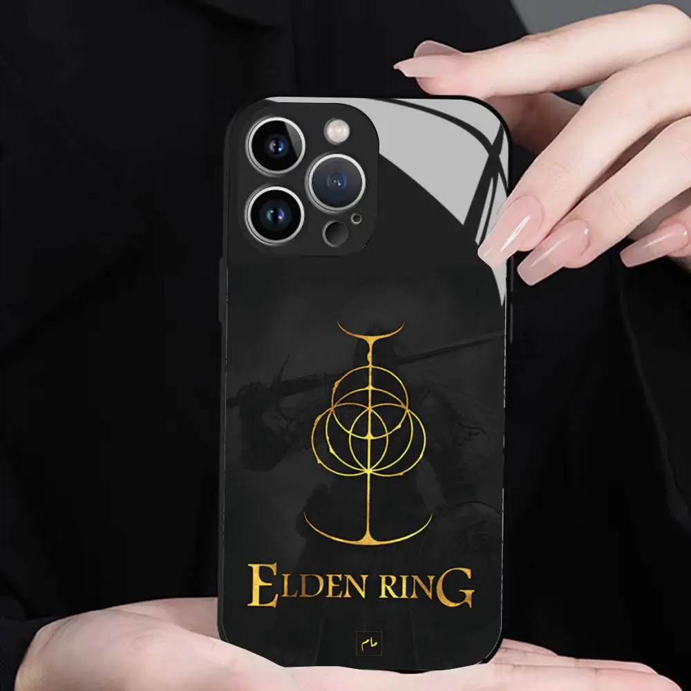 Чехол для телефона Elden Ring для iPhone 17, 16, 15, 14, 13, 12 Pro Max, XR, Air Plus, черный, серебристый, жесткий чехол-накладка (art.: 3920db7aed9d6) - 3920db7aed9d6