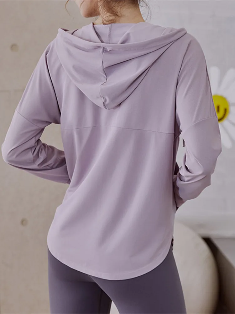 Women Jacket Fashion Spring And Autumn Tight-fitting Thin Sportswear Training Running Gym Yoga Solid Color Cardigan Jacket