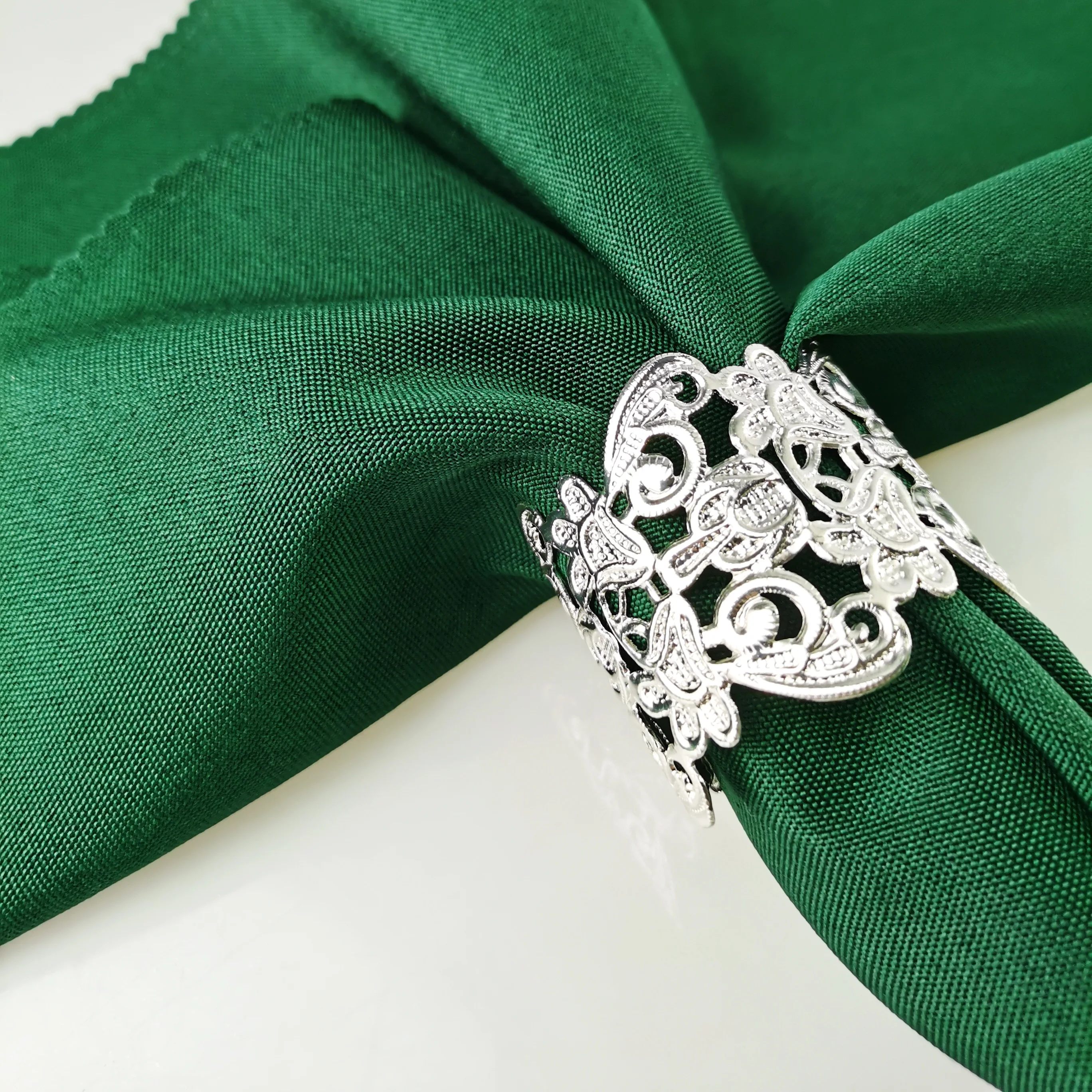 

Бесплатная доставка, металлическое Золотое и Серебряное кольцо для салфеток, свадебное праздничное украшение, оптовая продажа держателей 6 шт.