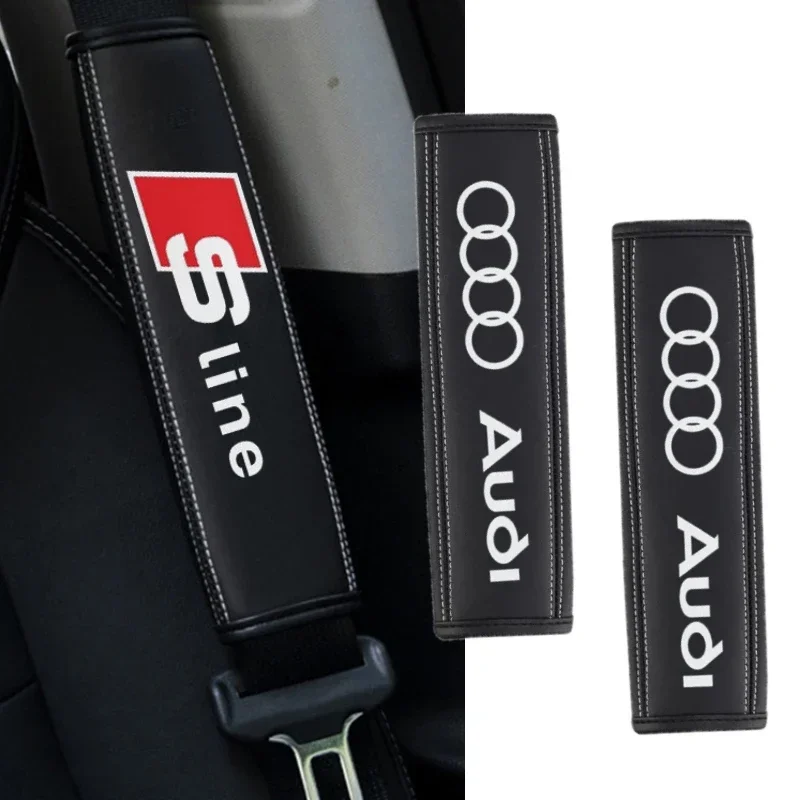 Кожаный автомобильный защитный чехол на ремень безопасности для Audi Sline A3 A5 A6 A4 A1 A2