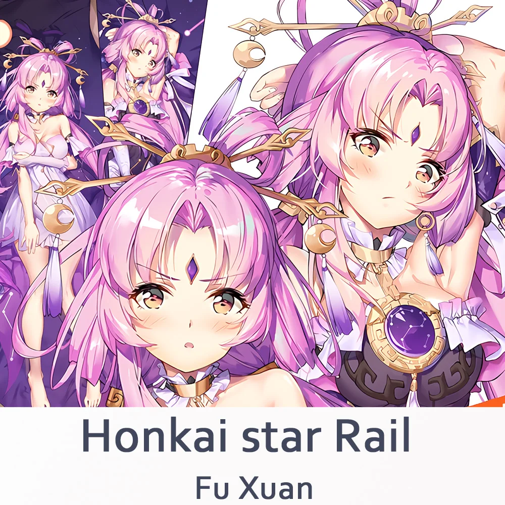 

Honkai star Rail Fu Xuan Dakimakura 2-сторонняя обнимающая подушка для тела искусственная аниме чехол для подушки рождественские подарки
