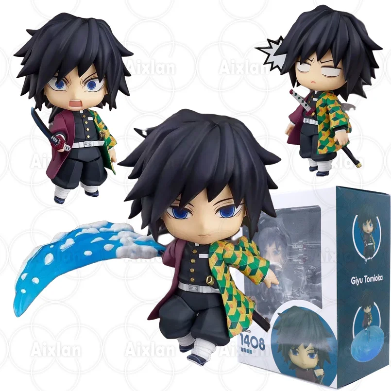 

10 Cm Q.ver Demon Slayer Anime Figure #1408 Tomioka Giyuu PVC Action Figure Tanjirou Nezuko Figurine Collectible Model Toys