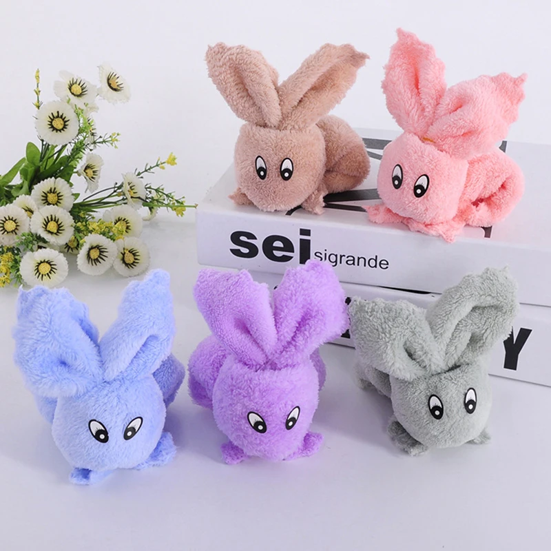 

Cute Bunny Shape Towel Handkerchief Holiday Celebration Gift Plush Rabbit Handkerchief Cute Souvenir Children Outdoor Products